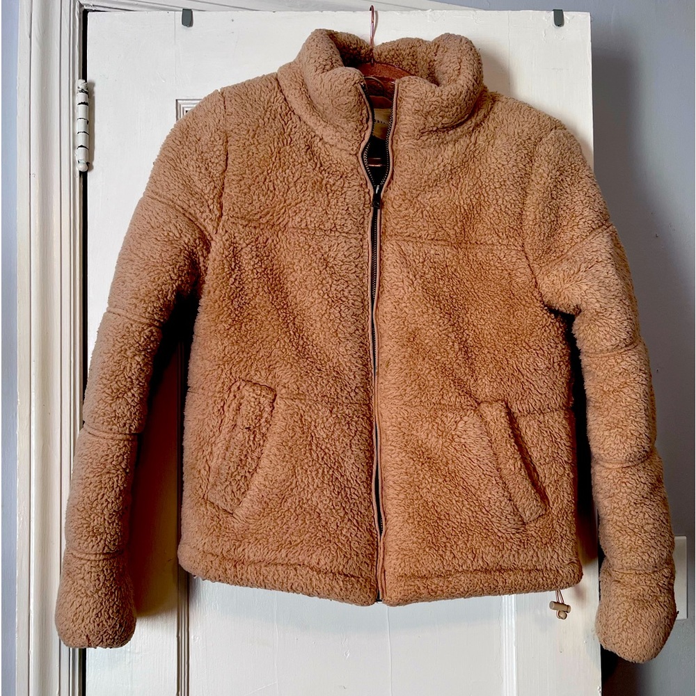 Girls Size Small Beige Fleece Jacket